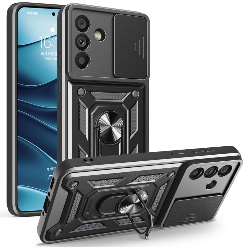 A56 5G Ốp Lưng Samsung Galaxy A56 Ốp Lưng Giáp Chống Sốc Trượt Ống Kính Vòng Giá Đỡ Điện Thoại Dành 