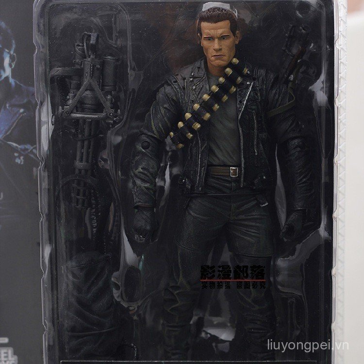 [Giao hàng trong ngày] NECA23cm Terminator 2 T800 Schwarzinger Khung kim loại Phiên bản mô hình búp 