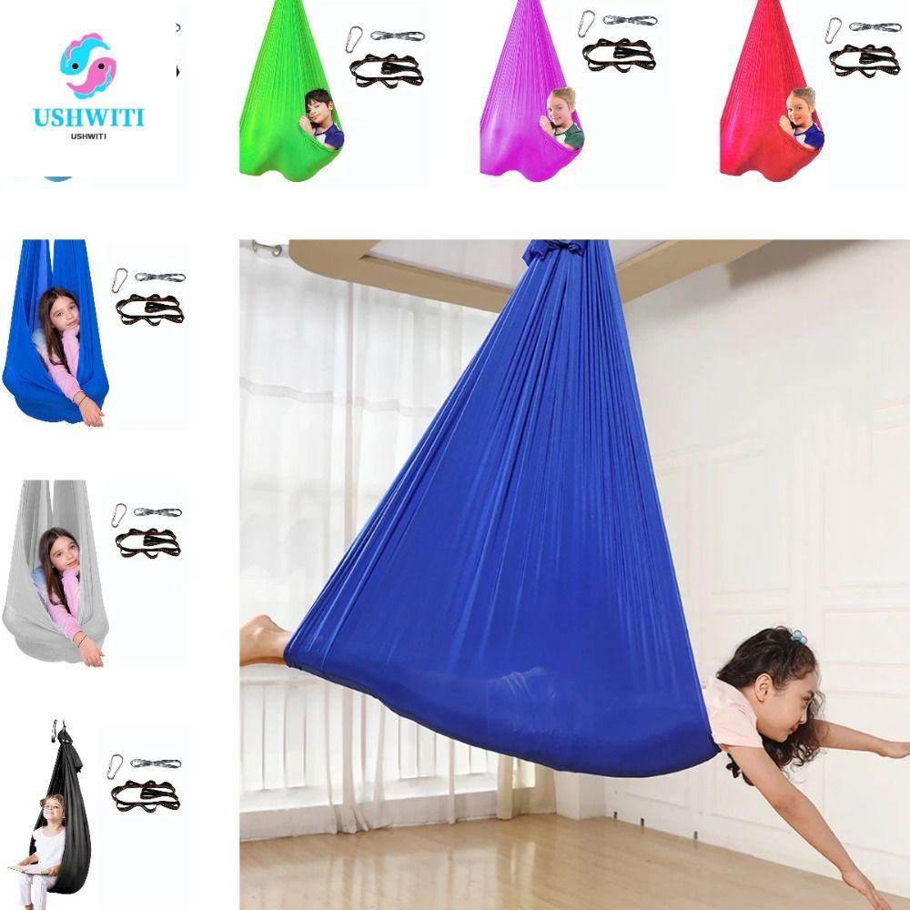 MLINX Trẻ Em Võng Trên Không, Dụng Cụ Tập Yoga Có Thể Điều Chỉnh Đàn Hồi, Đồ Dùng Pilates Cảm Giác N
