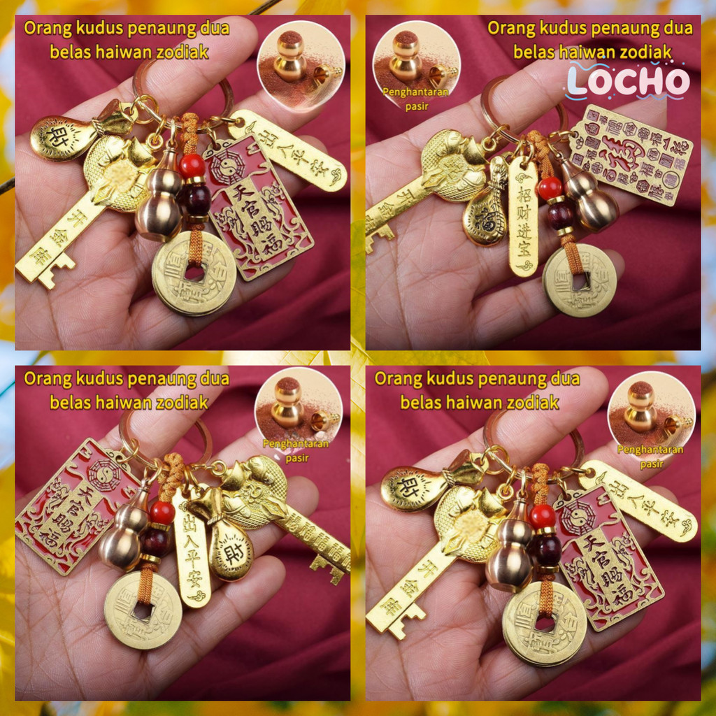 [Giảm giá hấp dẫn] Móc khóa cung hoàng đạo may mắn | Bùa may mắn cung hoàng đạo Trung Quốc | Mặt dây