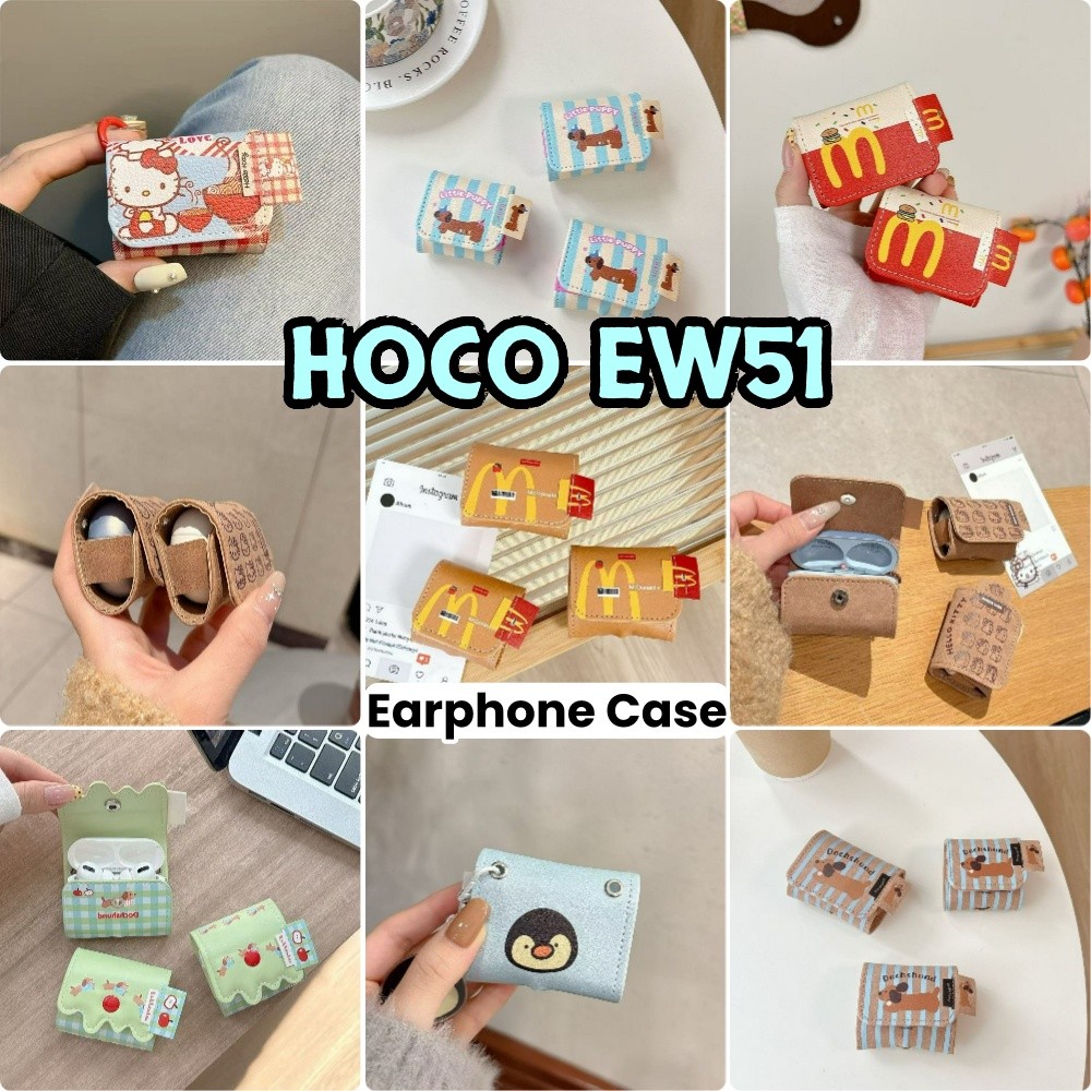 Hàng có sẵnDành Cho Vỏ HOCO EW51 Hoạt Hình Dễ Thương Dệt Thủ Công Vỏ Tai Nghe Vỏ