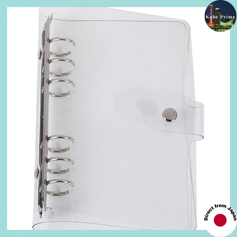 HUIKKJP A6 Transparent Binder System Planner 6-Ring Notebook Cover PVC Lockable Diary Notebook Ring 