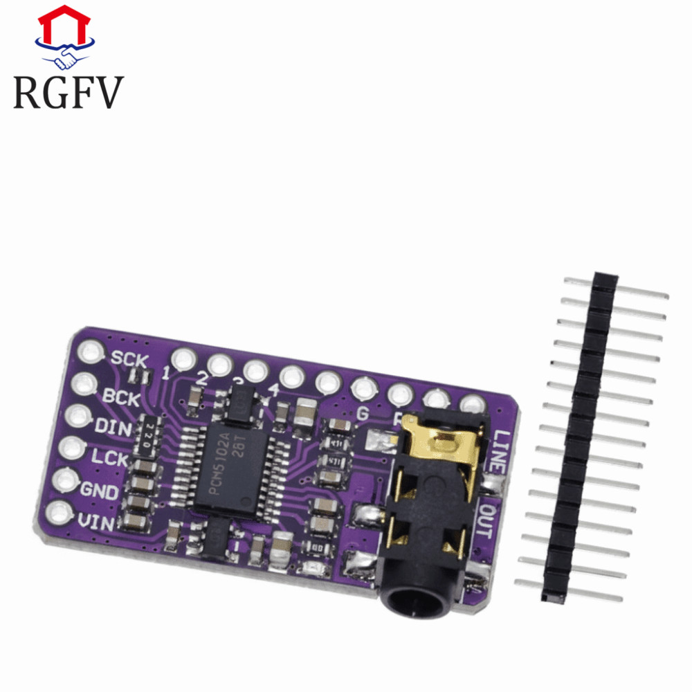 Máy nghe nhạc RGFV PCM5102A I2S, Giao diện DAC PCM5102A Mô-đun máy nghe nhạc I2S, Máy nghe nhạc bảng