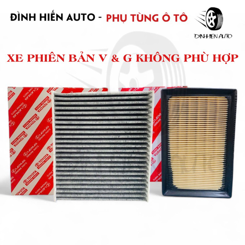 Lọc gió, lọc điều hoà Corolla Cross bản HEV (2019-2024), Altis bản HEV (2020-2024), Prius (2016-22)