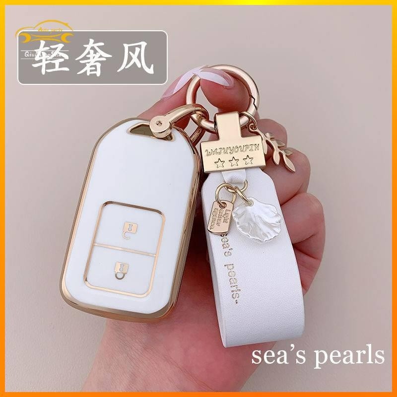 Honda Honda crv5 civic Vỏ chìa khóa cao cấp accord city CRV TPU Chìa khóa Chìa khóa ô tô Vỏ khóa