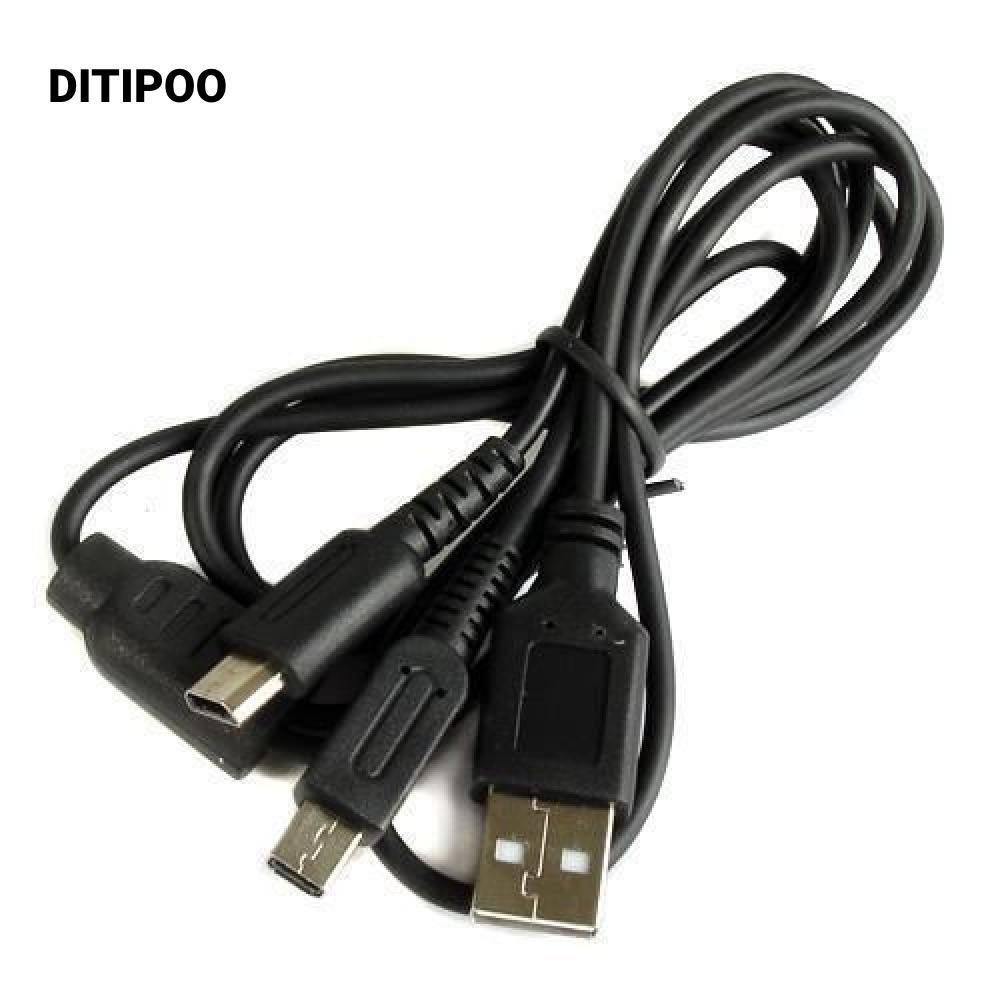 Pin USB DITIPOO Bộ sạc nguồn HOT 2 trong 1 cho DS NDS Lite NDSL / DSI LL / XL