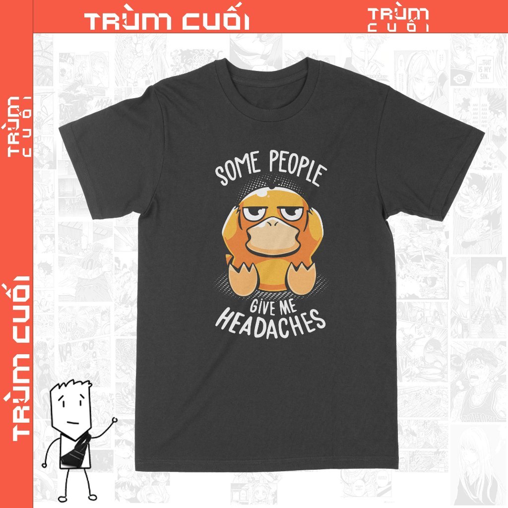 Áo thun Vịt Psyduck Đau Đầu - Pokemon Unisex Trùm Cuối Meme, Cotton 100% 2 màu nam nữ 0109