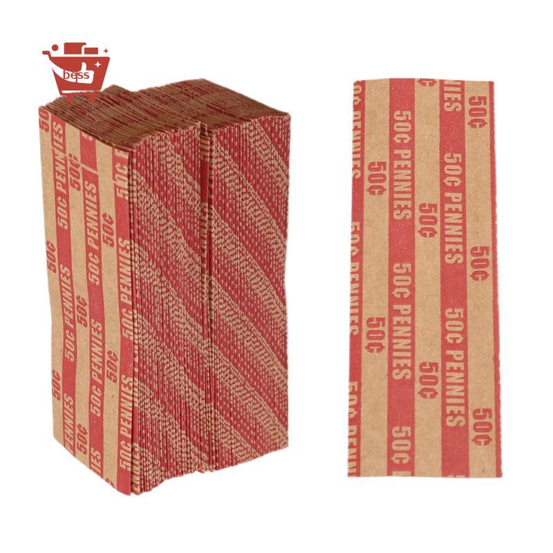 100 mảnh Penny Coin Wrappers Penny Tay áo phẳng như Shown Penny Rolls Wrappers