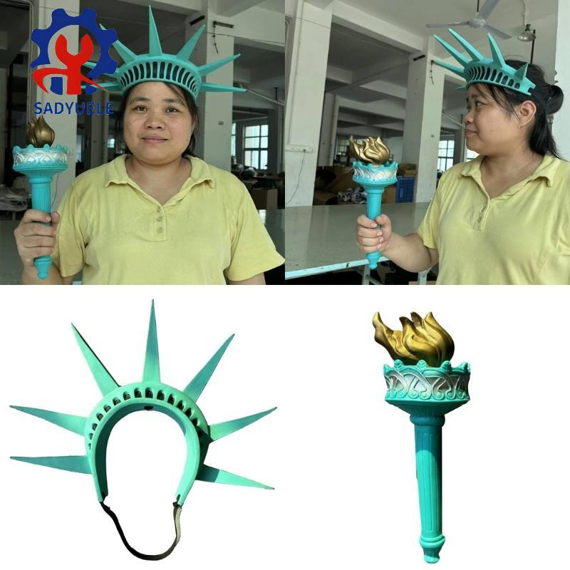 Statue of Liberty Crown Torch Props Costume Accessories Women Halloween Costume