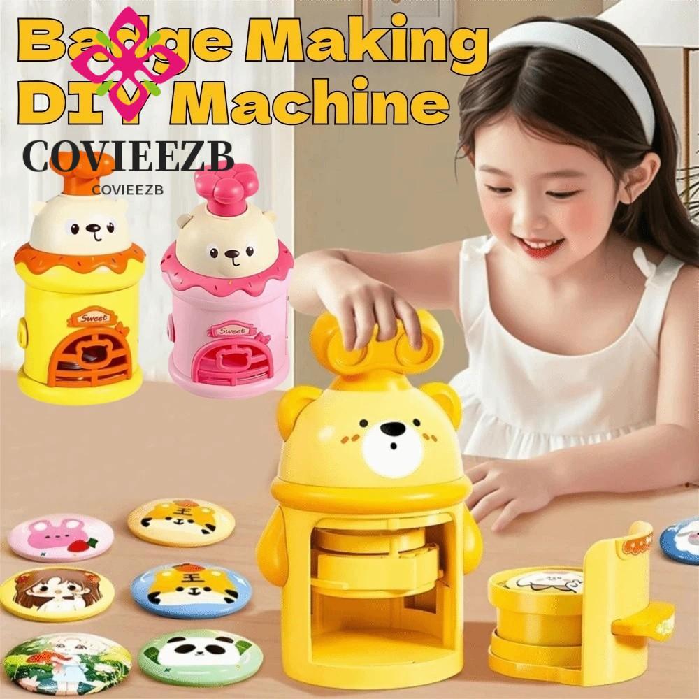 Máy làm huy hiệu COVIEEZB, Máy ép huy hiệu DIY, Dễ dàng sử dụng có thể hoán đổi cho nhau Die Di động