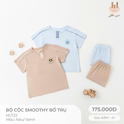 BỘ CỘC TAY VẢI SỢI TRE BỔ TRỤ [ SIÊU MỀM, MÁT, MỊN CO DÃN VÀ THẤM HÚT TỐT] SZ 6/9M - 4Y (HCT22)