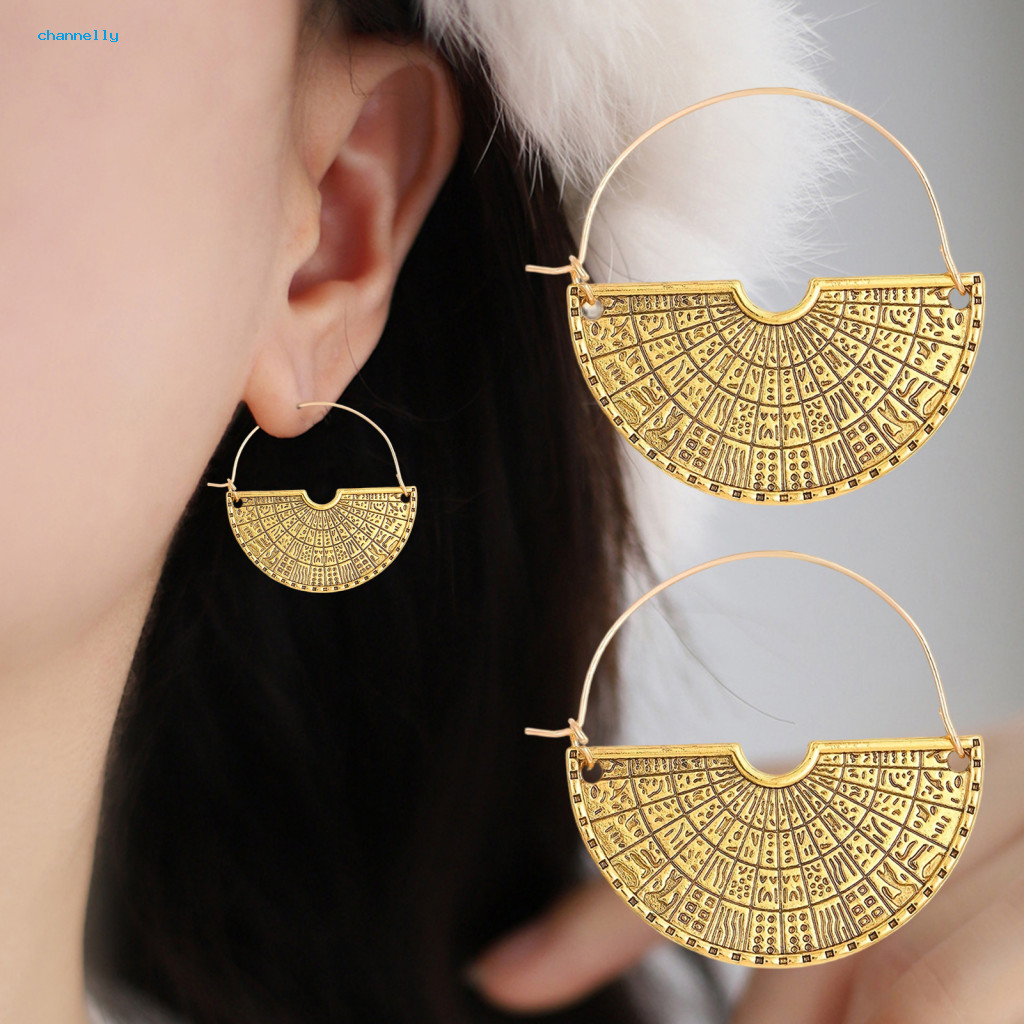 Bông Tai Boho Hình Bán Nguyệt & Quạt - Style Retro Bohemian Nhẹ Nhàng