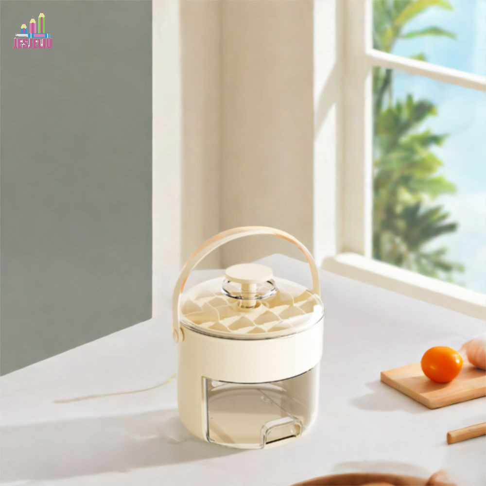 Khuôn làm đá viên JESJELIU, Máy làm đá dung tích lớn di động, Hộp làm đá cấp thực phẩm hai lớp đa chức năng sáng tạo