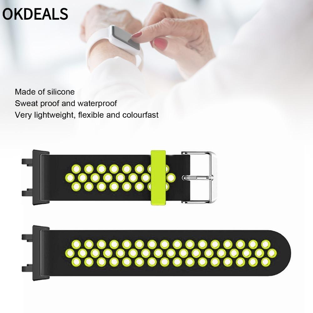 OKDEALS Dành cho dây đeo đồng hồ Amazfit Active Edge, Dây đeo đồng hồ silicon hai màu bằng silicon +