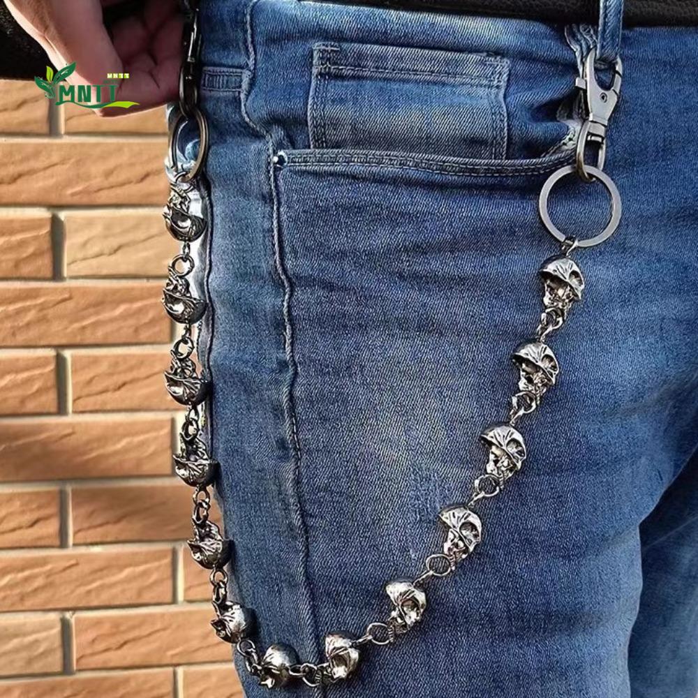 MNTT Skull Pants Chain Rock Cool Motorcycle Riding