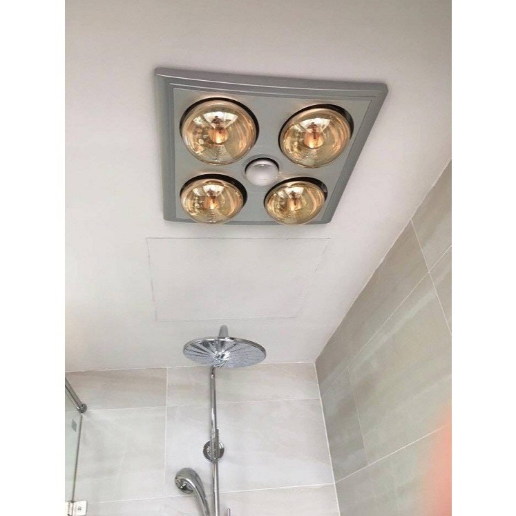 Đèn sưởi nhà tắm 4 bóng âm trần HE4BR - Có điều khiển từ xa