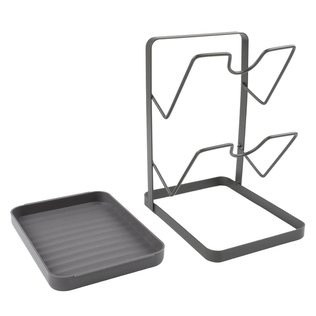 For Kitchen Countertop Pot Lid Organizer with Spoon Rest for Cooking Convenience