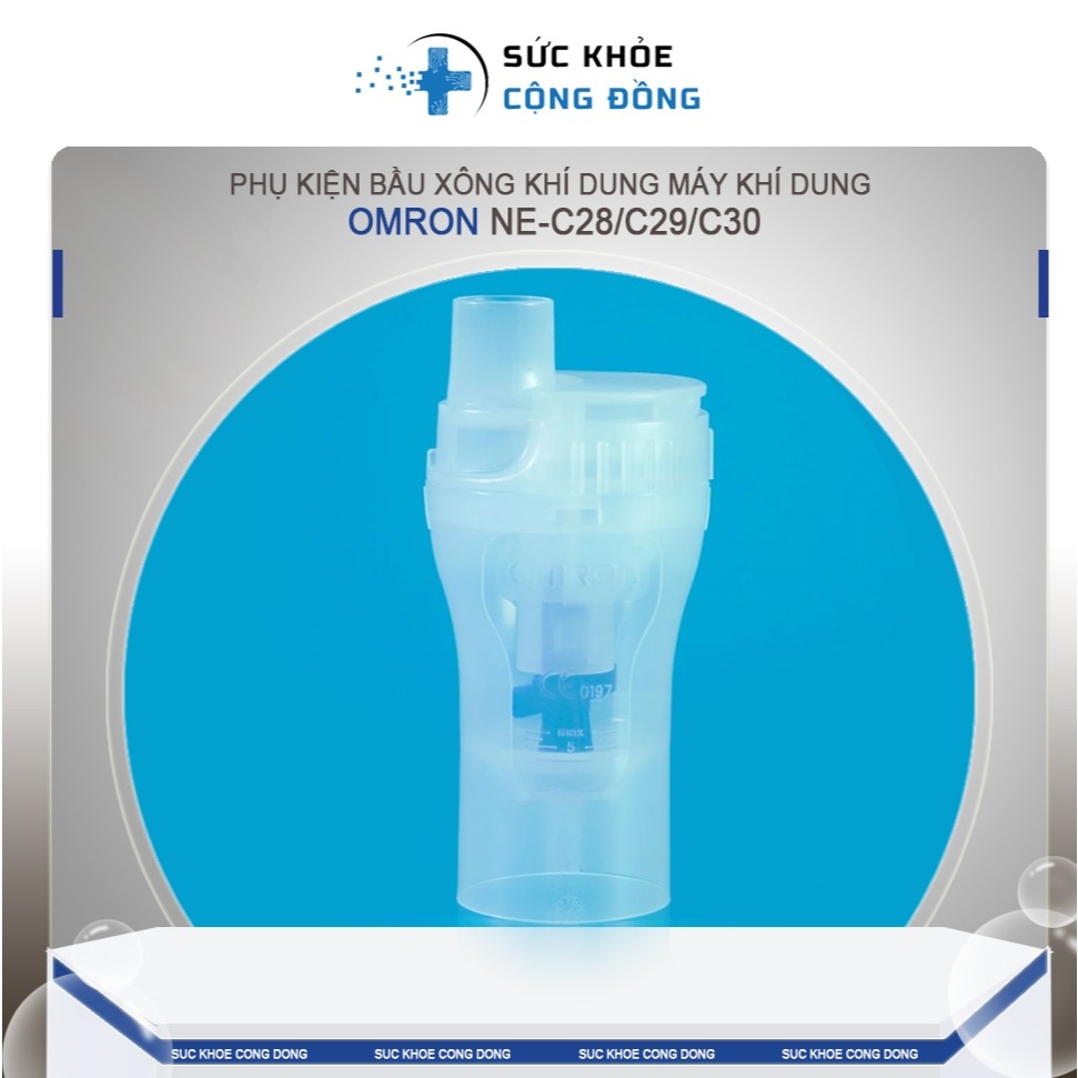 Bầu Xông, Cốc Xông Máy Xông Khí Dung Xông Mũi Họng OMRON NE-C28, NE-C29 phụ kiện thay thế chính hãng