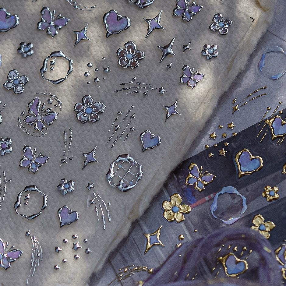 [Khuyến nghị cửa hàng] Noble Phong cách mới Dreamland Light Luxury Gilt Butterfly Love Làm móng tay 