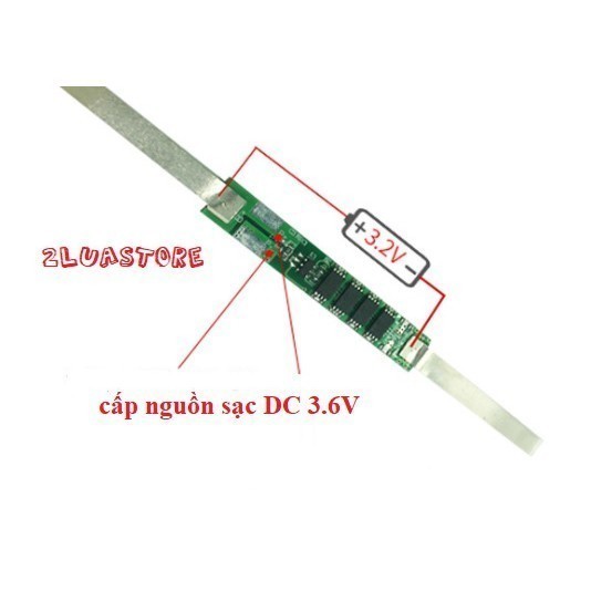 Mạch sạc và bảo vệ pin 1S 3.2V LiFePO4 Lithium Phosphat/Pin 32650 hàn kẽm sẵn