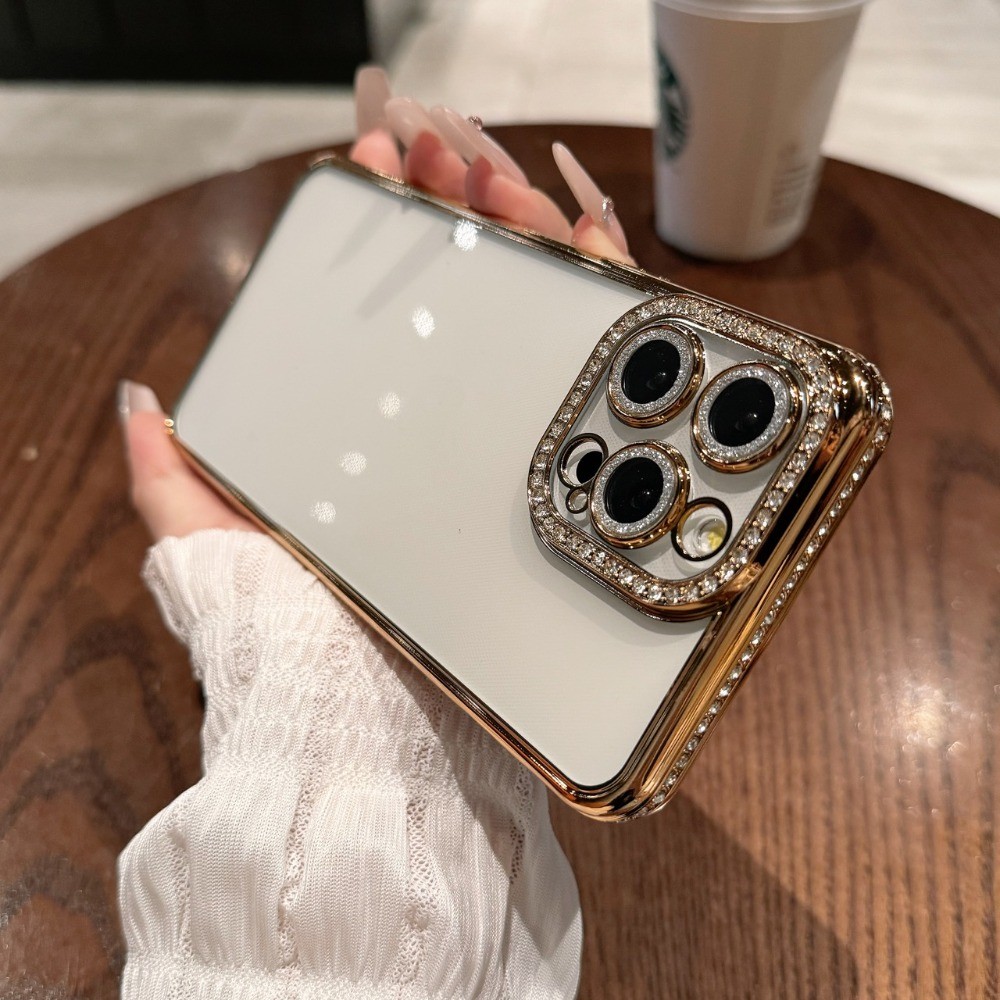 Mạ Flash Kim Cương Silicon Ốp Lưng Điện Thoại IPhone 16 Pro Max A3293 A3296 A3287 iPhone 16 Plus A32