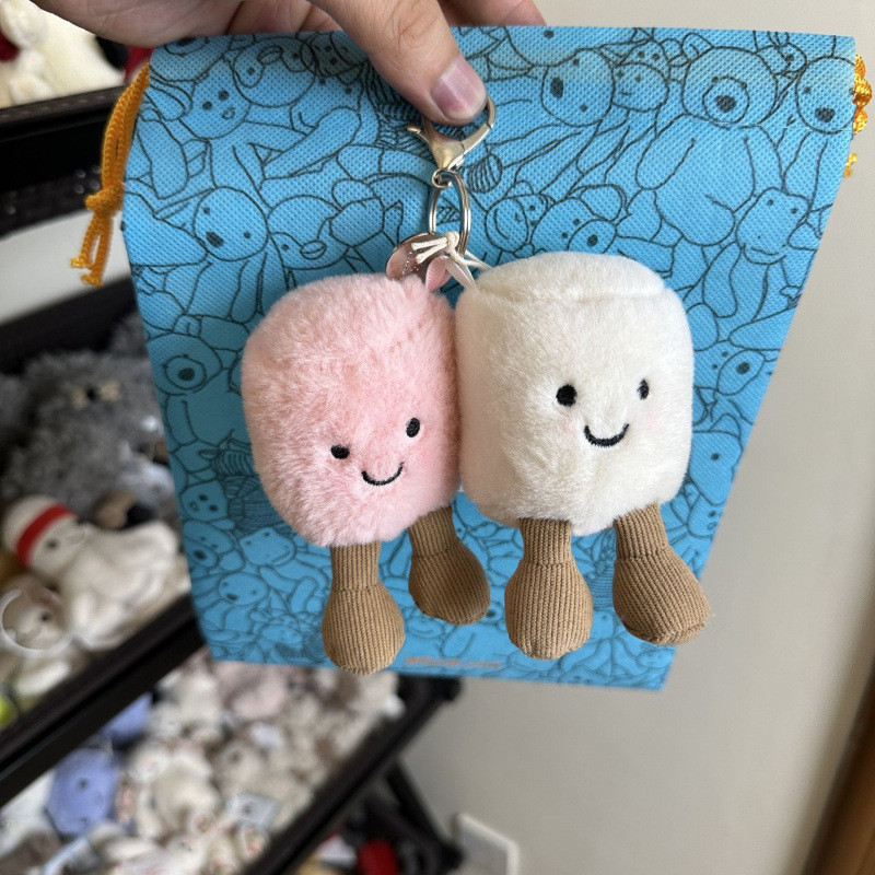 Mặt dây chuyền Jellycat Ba tiêu chuẩn hoàn chỉnh với con dấu thép Barcelo Bear Cà tím Croissant Tất 