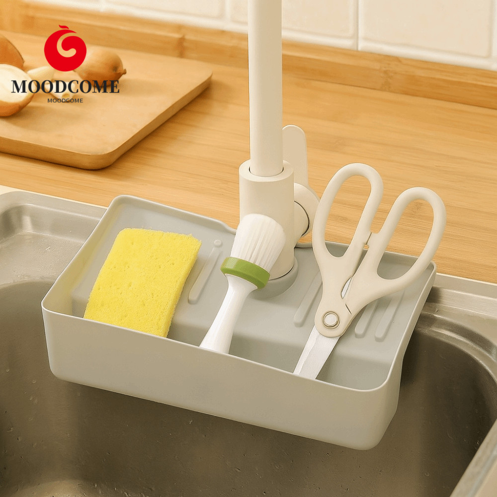 Giá thoát nước bồn rửa MOODCOME, Thiết kế thoát nước rỗng Giá lưu trữ vòi tiết kiệm không gian, Giá 