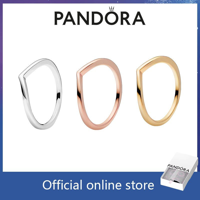 Nhẫn bạc S925 cao cấp Pandora - Bộ nhẫn đôi và nhẫn xương đòn được đánh bóng kỹ lưỡng
