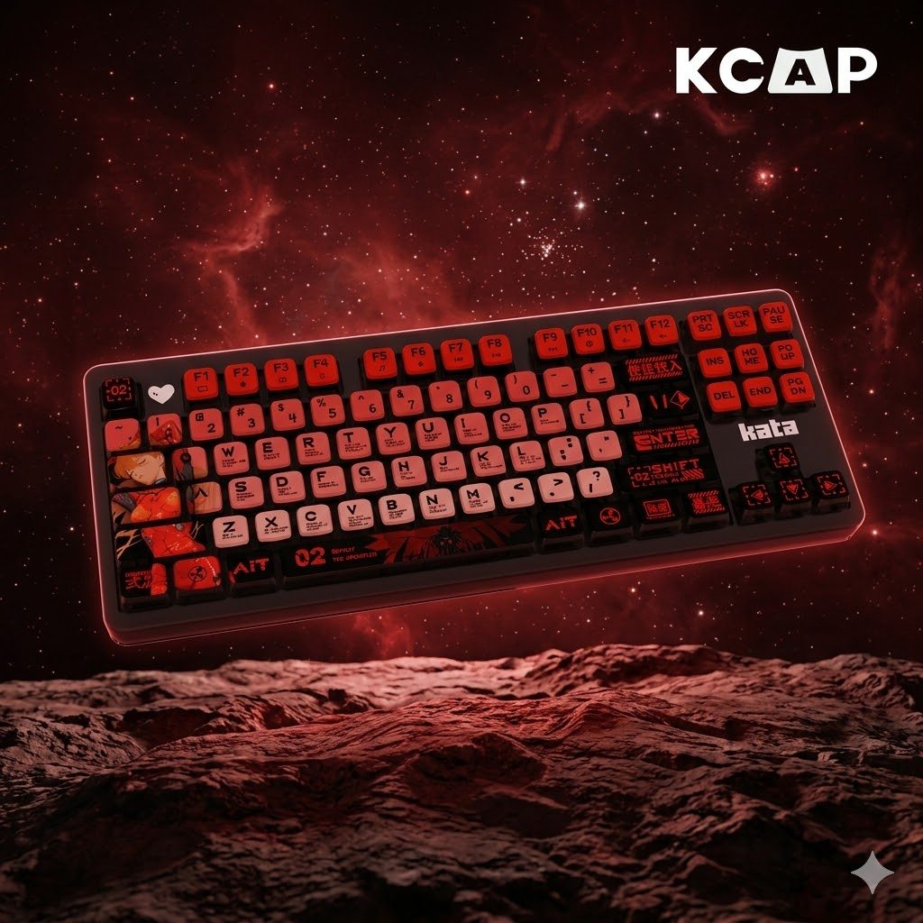 Bộ Keycap Asuka Red Translucent Gaming PBT | KCRAFT - World of keycaps