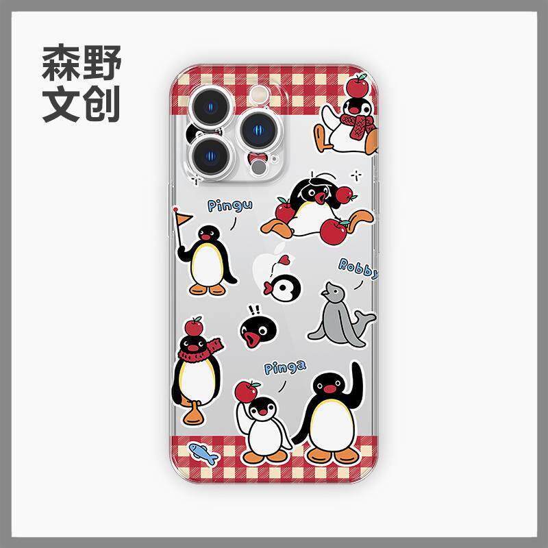 Pingu Penguin Ốp Điện Thoại Thích Hợp Cho Apple 16 Hoạt Hình iphone15promax Dễ Thương 14plus Thu Đôn