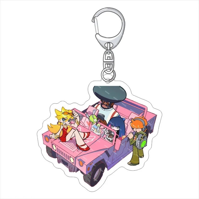 Móc khóa Anime Panty and Stocking with Garterbelt Mica Acrylic in hình Panty Stocking Garterbelt tra