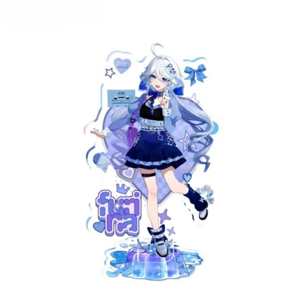 Anime Game Yuanshen Acrylic Plaque Standee Figure Yae Miko Furina Standing Sign Model Plate Desktop 