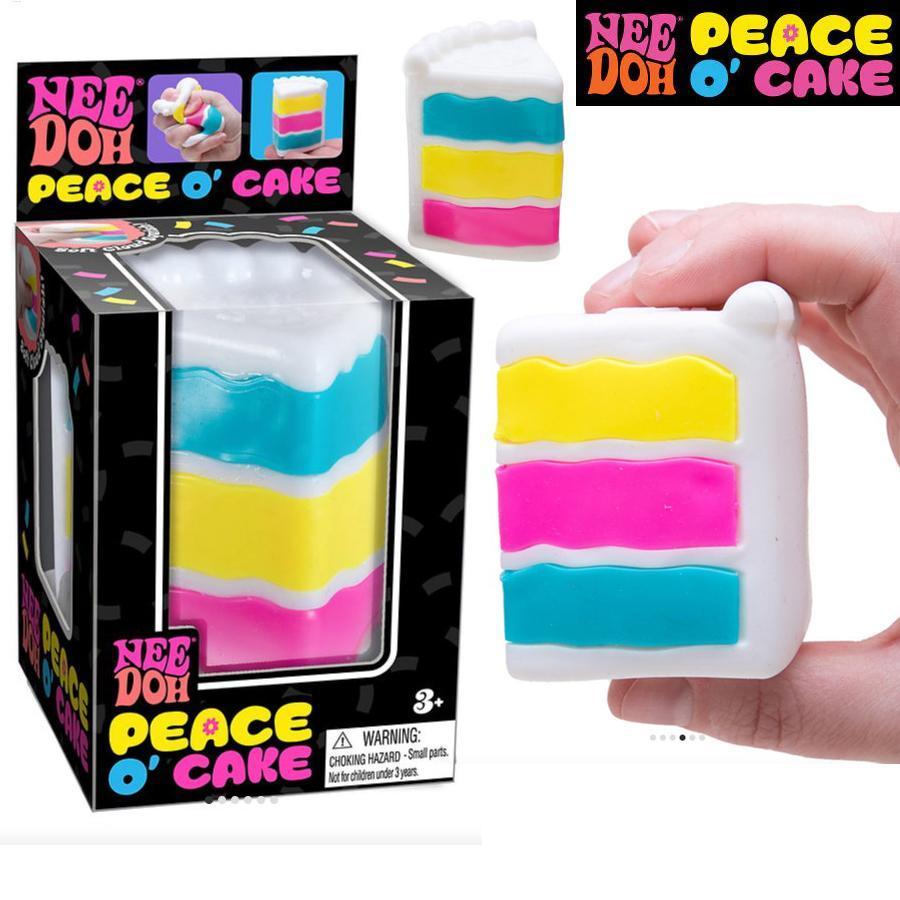 2026 Nee Doh Peace O 'Cake Squishy Fidget Toy Rainbow Cake Pinching Giảm Căng Thẳng Bóp Đồ Chơi decf