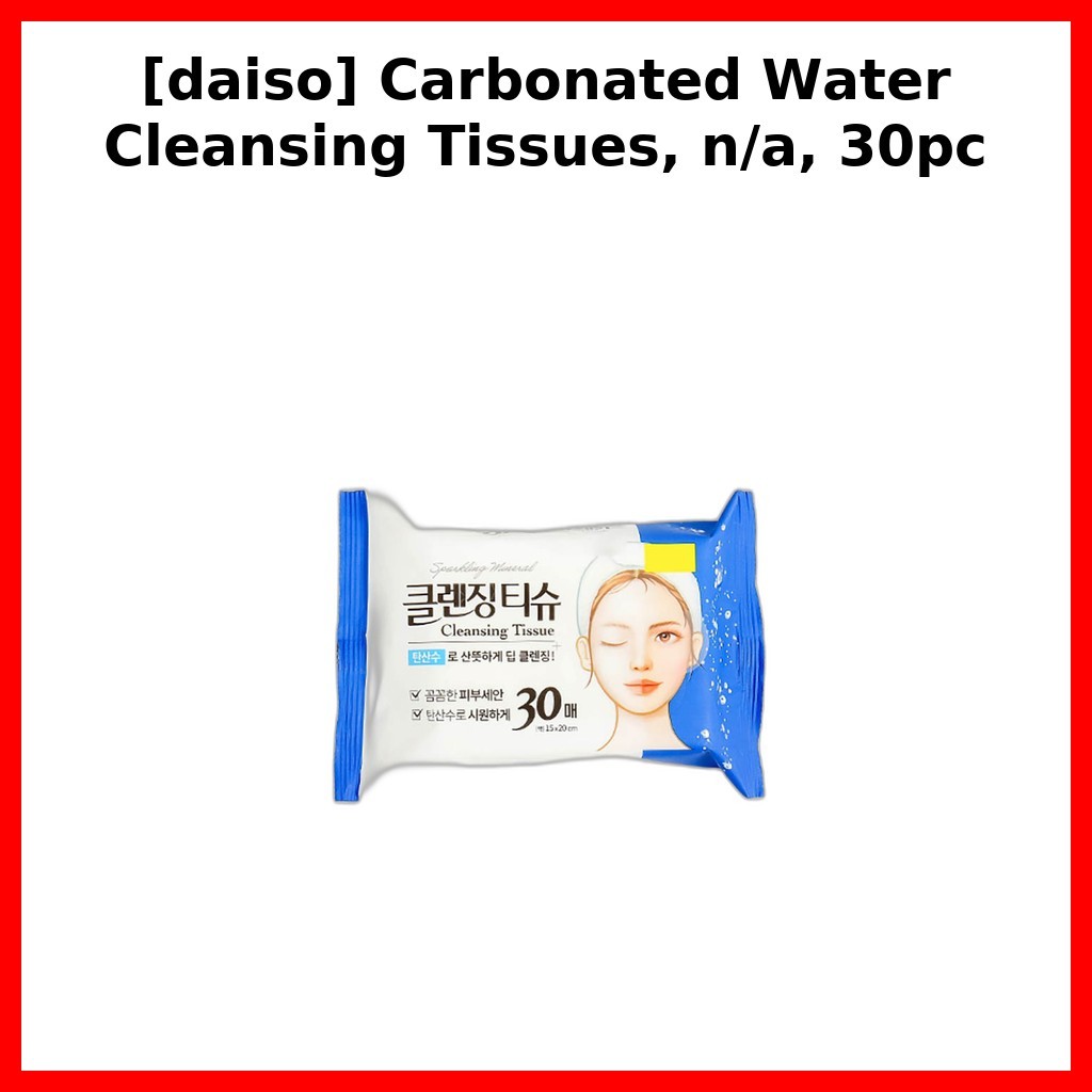 [daiso] Khăn giấy làm sạch nước có ga, n / a, 30pc / Khăn lau sạch Hàn Quốc / Tẩy trang bởi DAON MAR