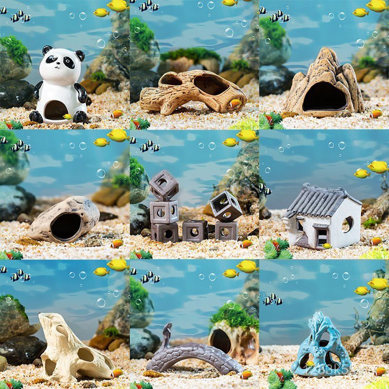 Sản phẩm mới Gốm Cá Cảnh Quan Trang Trí Dodge Hole Cichlids Spawning Tôm Nest Dodge House Breeding H