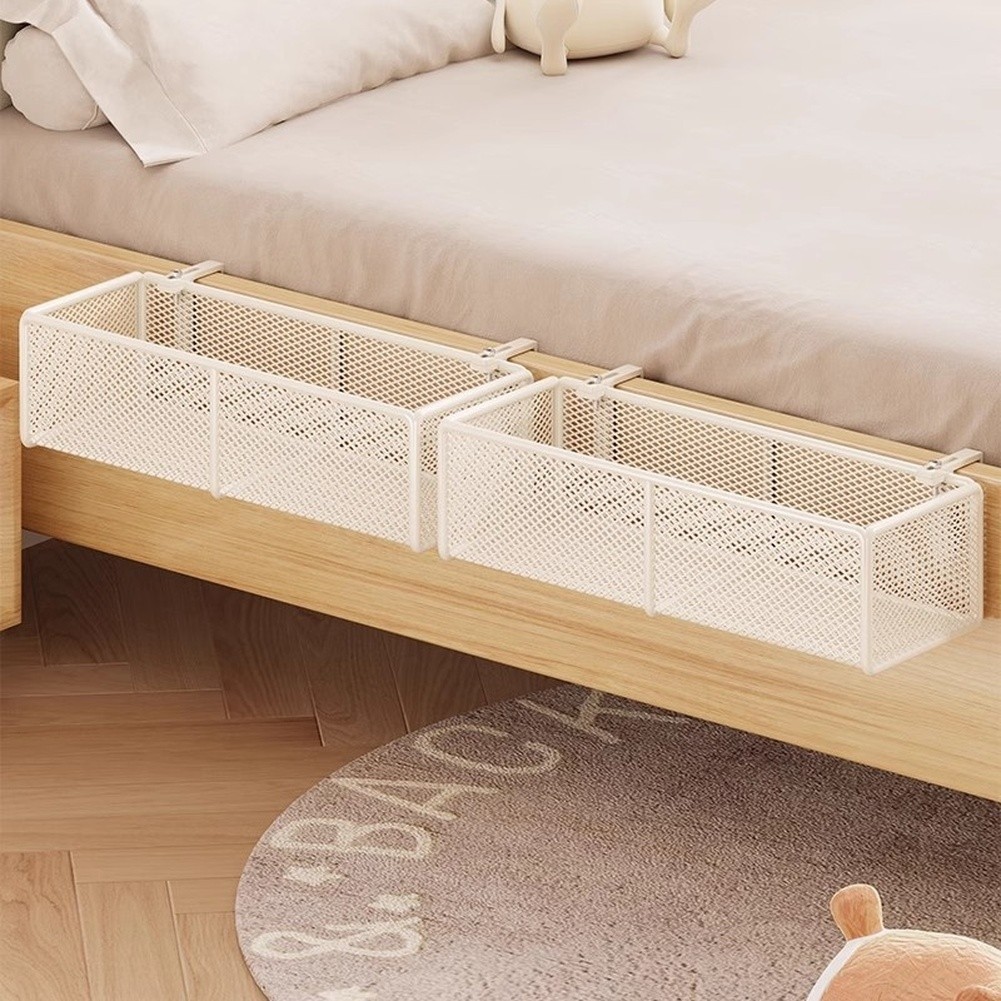 Adjustable Wall Mounted Hanging Shelf for Bedside Organizer Iron Art Black White