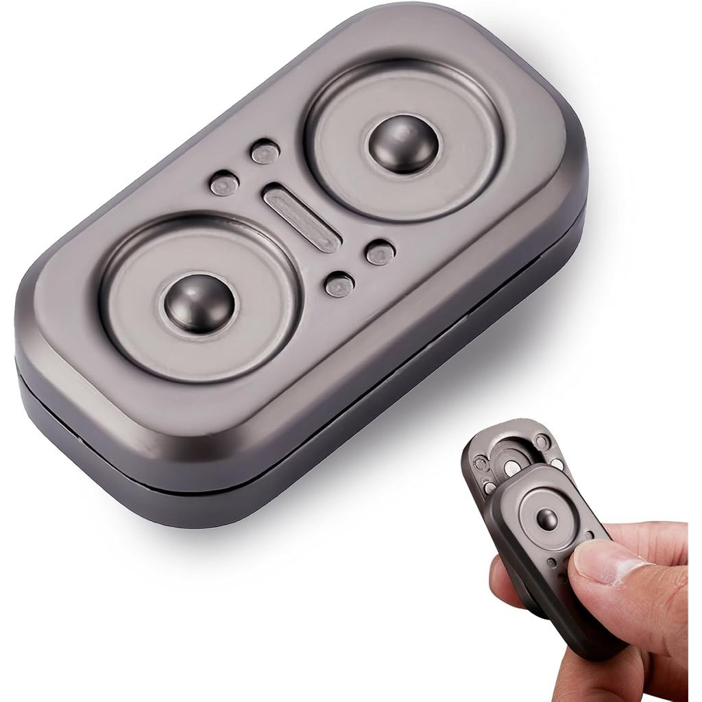 Metal Fidget Slider, EDC Fidget Toys s, Free-Floating Silent Haptic Finger Spinning Toy, ADHD Stress