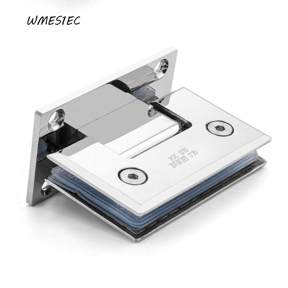 WMES1EC Bản lề cửa phòng tắm, Kẹp giá đỡ cửa kính bằng thép không gỉ bằng thép không gỉ, Bạc / đen /