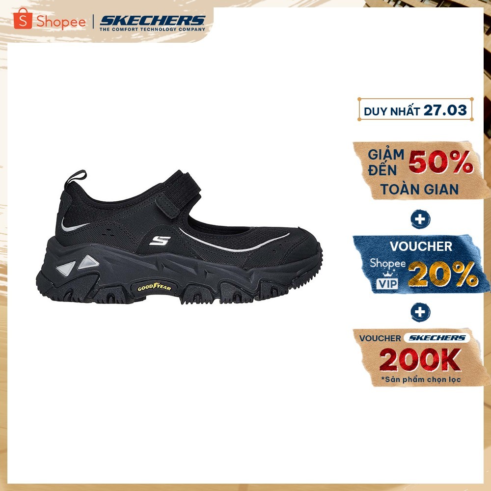 Giày Thể Thao Nữ Skechers Outdoor D'Lites Hiker Navolato Địa Hình - 180211-BKSL Air-Cooled Memory Foam