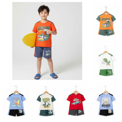 Bộ thun cotton LITIBABY áo phông, quần đùi size 2 đến 10 tuổi