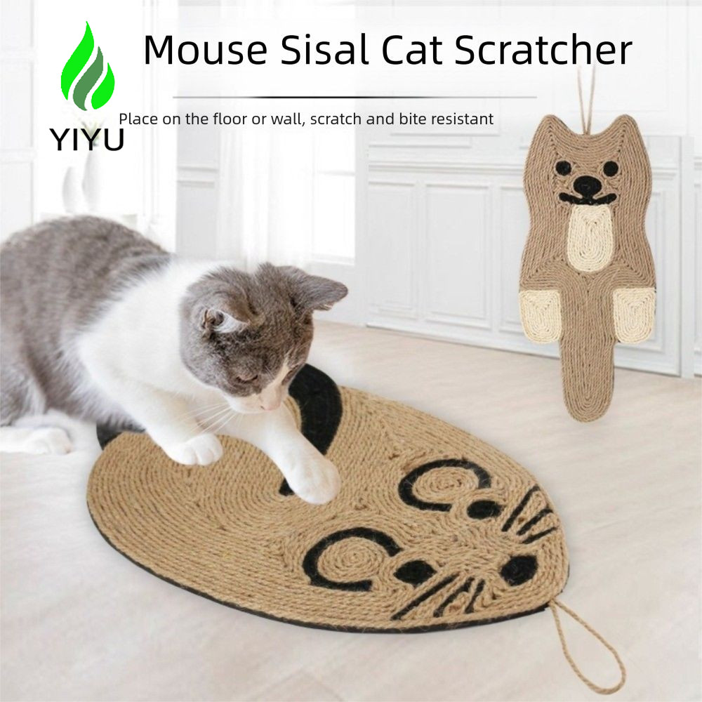 YIYU Cat Scratcher Sisal Mat, Giường Treo Đa Hình Mèo Con Scratching Pad, Ngộ nghĩnh Chống Mài Móng 