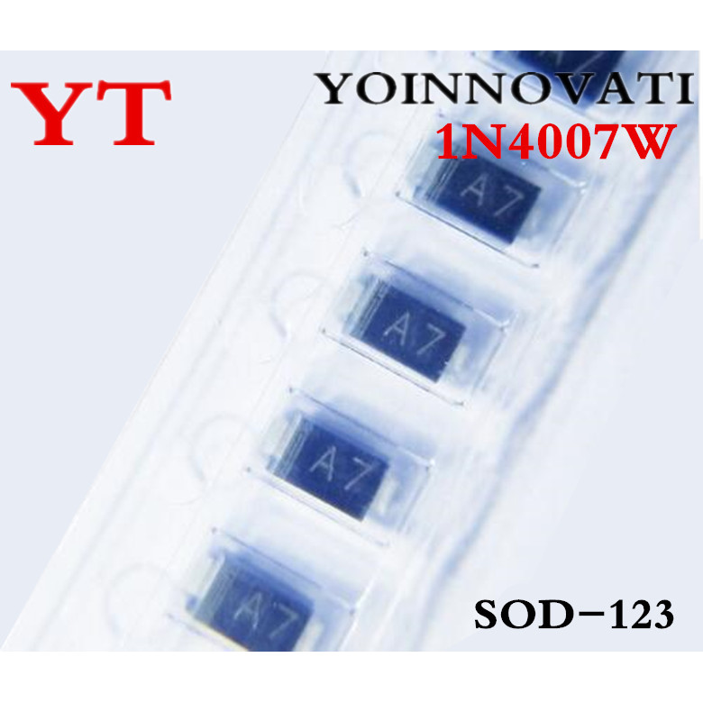 100 Cái / lốc 1N4007W A7 SOD-123 Chất Lượng Tốt Nhất
