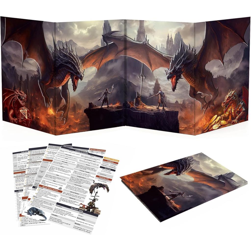 Màn hình Haxtec DND DM, Màn hình chính có chèn Tương thích với Dungeons và Dragons Board Game Master