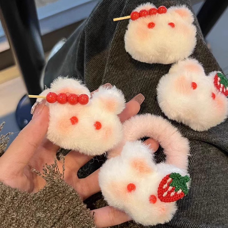 Trẻ Em Dễ Thương Mềm Mại Dễ Thương Sang Trọng Thỏ Dây Buộc Tóc Không Làm Tổn Thương Tóc Cô Gái Bóng 