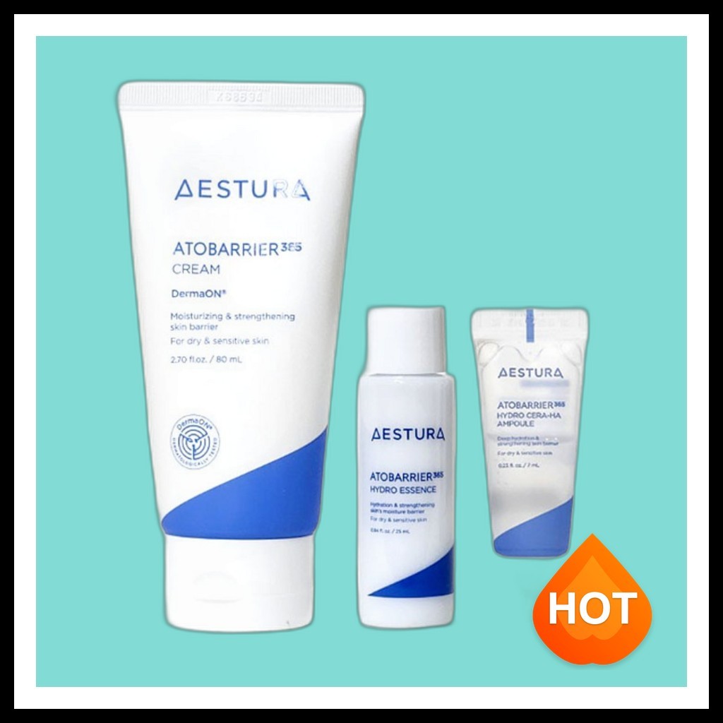 [aestura] Kem Atobarrier365 80ml + Hydro Essence 25ml + Hydro Cera-HA Ampoule 7ml, 1pc của All-in Ko
