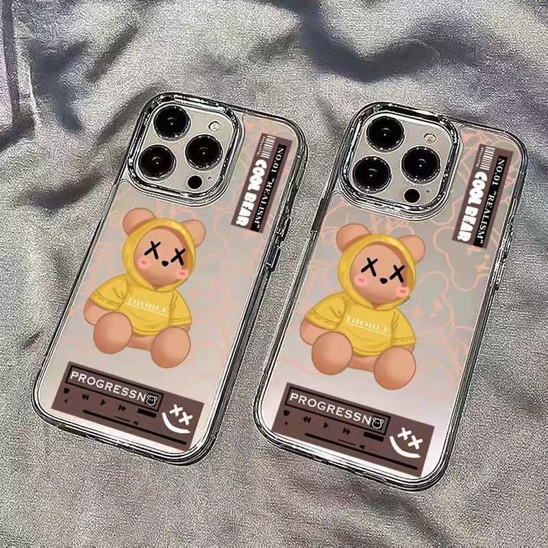 Ốp Điện Thoại Gấu Áo Trong Suốt Tương Thích iPhone 15Plus 13ProMax Premium 14Plus 16Pro Thời Trang 1