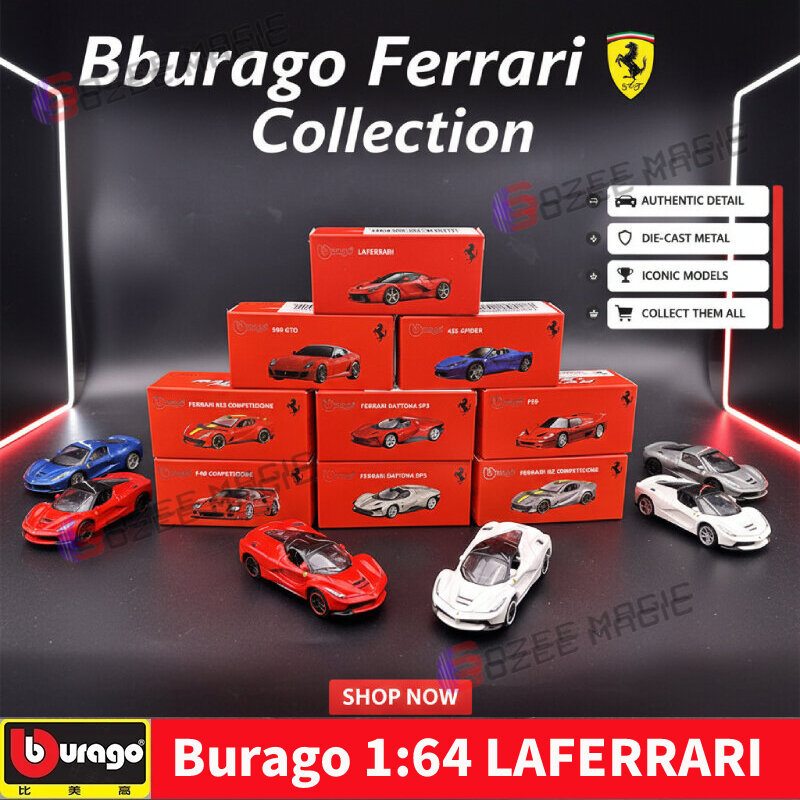 1: 64 Bburago Ferrari Series Hợp Kim Mẫu Xe ENZO LAFERRARI 812 MONZA SP1 F40 F12tdf 458 SPECIALE Die