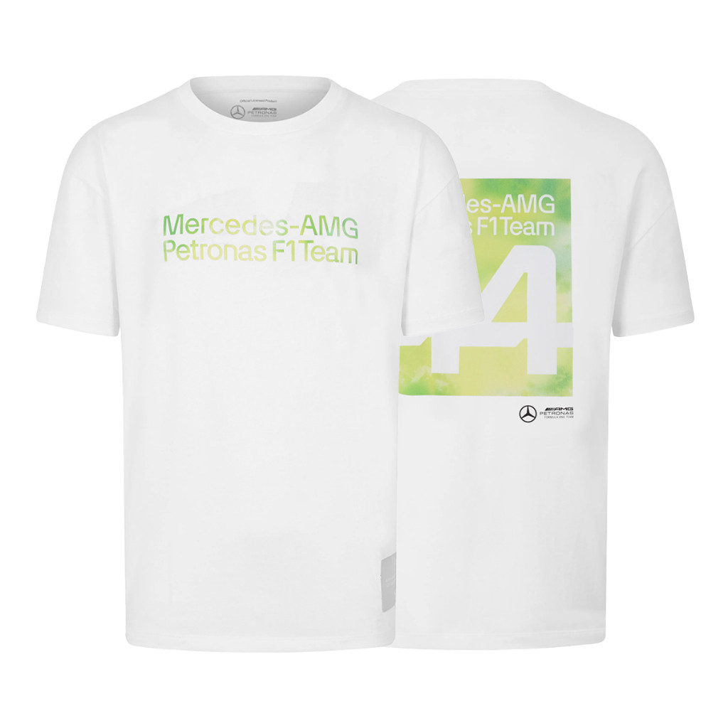 Áo thun Mercedes-amg Petronas 2024 Lewis Hamilton - Tay ngắn - Trắng