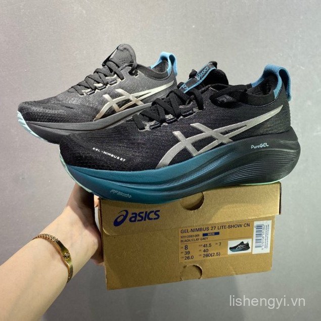Asics Gel-Nimbus 27 Giày Chạy Bộ Nam Nữ Gel-Nimbus 26 Đệm Thể Thao Nhẹ Giày BMZQ