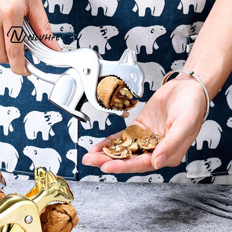 NcVHrt Sóc Quả óc chó Sheller Opener Pine Pecan Hazelnut Kìm Nhanh Quả óc chó Cracker Hạt hạnh nhân 